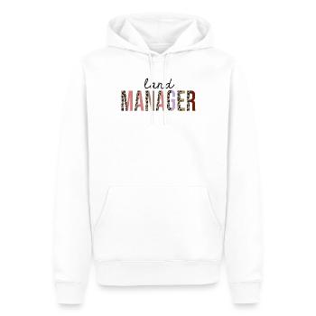 Gestionnaire de terrain Leopard Print Drôle - Sweat à capuche Premium bio Homme - blanc - Devant - Nico (187cm)
