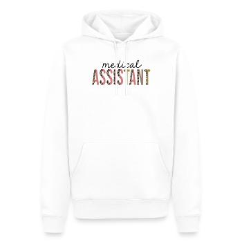 Medizinische Assistentin Leopardenprint lustig - Männer Premium Bio Hoodie - Weiß - Vorne - Nico (187cm)