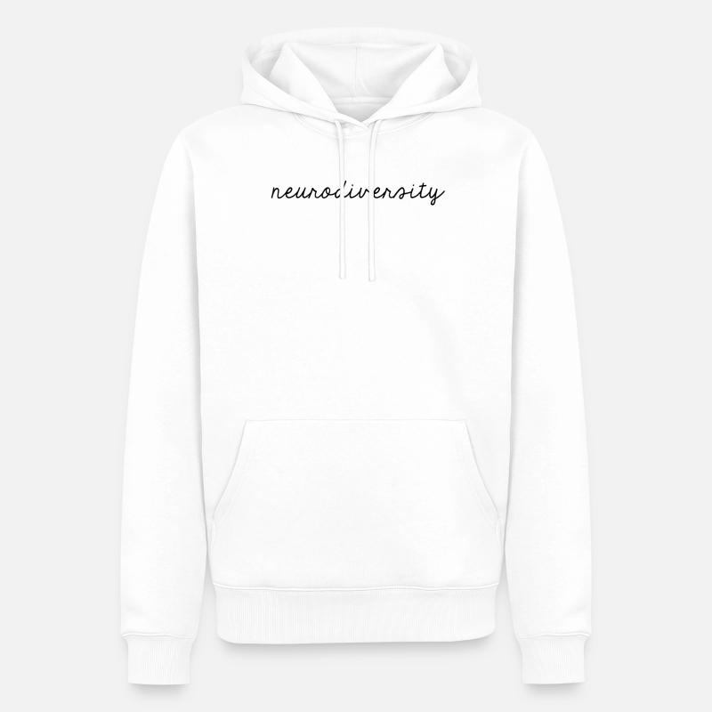 Neurodiversité Leopard Print Drôle - Sweat à capuche Premium bio Homme - blanc