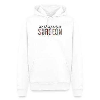 Chirurgien orthopédique Leopard Print Drôle - Sweat à capuche Premium bio Homme - blanc - Devant - Nico (187cm)