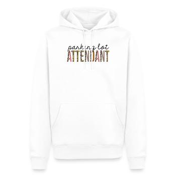 Préposé au stationnement Leopard Print Drôle - Sweat à capuche Premium bio Homme - blanc - Devant - Nico (187cm)