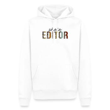 Photo Editor Leopard Print Lustig - Männer Premium Bio Hoodie - Weiß - Vorne - Nico (187cm)