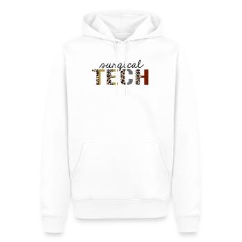 Surgical tech Leopard Print Funny - Men’s Premium Organic Hoodie - white - Front - Nico (187cm)