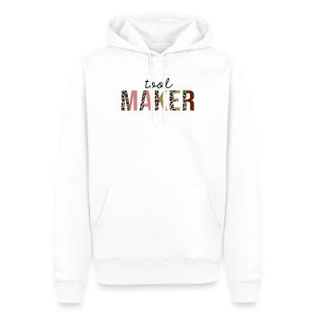 Werkzeugmacher Leopard Print Lustig - Männer Premium Bio Hoodie - Weiß - Vorne - Nico (187cm)
