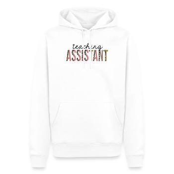 Teaching Assistant Leopard Print Funny - Men’s Premium Organic Hoodie - white - Front - Nico (187cm)