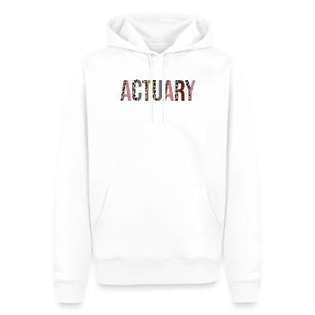 Actuary - Men’s Premium Organic Hoodie - white - Front - Nico (187cm)