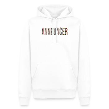 Announcer - Men’s Premium Organic Hoodie - white - Front - Nico (187cm)