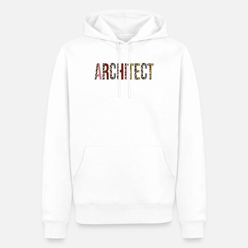 Architecte - Sweat à capuche Premium bio Homme - blanc