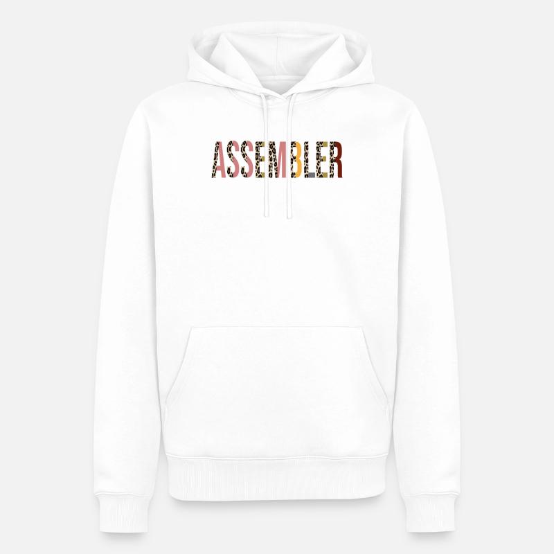 Assembler - Männer Premium Bio Hoodie - Weiß