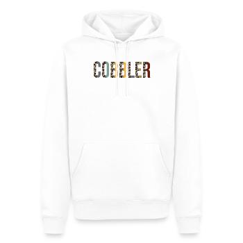Schuster - Männer Premium Bio Hoodie - Weiß - Vorne - Nico (187cm)
