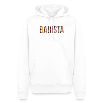 Barista - Sweat à capuche Premium bio Homme - blanc - Devant - Nico (187cm)