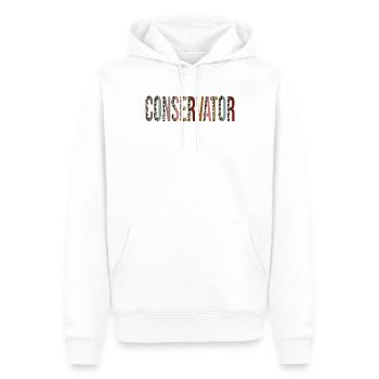 Conservateur - Sweat à capuche Premium bio Homme - blanc - Devant - Nico (187cm)