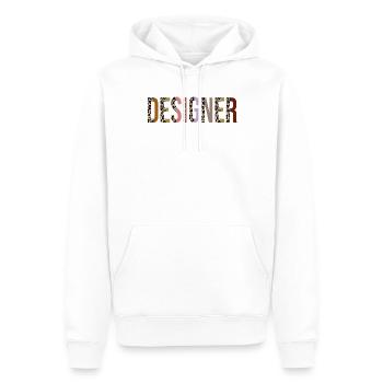 Designer - Männer Premium Bio Hoodie - Weiß - Vorne - Nico (187cm)