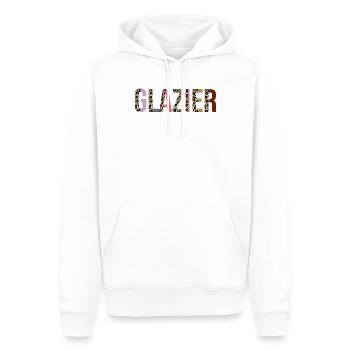 Glaser - Männer Premium Bio Hoodie - Weiß - Vorne - Nico (187cm)
