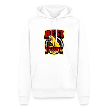 Leguan - Männer Premium Bio Hoodie - Weiß - Vorne - Nico (187cm)