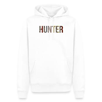 Hunter - Men’s Premium Organic Hoodie - white - Front - Nico (187cm)