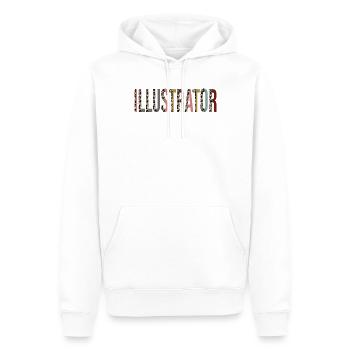 Illustrateur - Sweat à capuche Premium bio Homme - blanc - Devant - Nico (187cm)