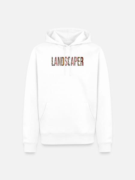 Landscaper - Men’s Premium Organic Hoodie - white
