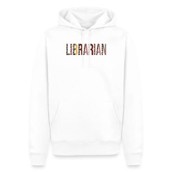 Bibliothécaire - Sweat à capuche Premium bio Homme - blanc - Devant - Nico (187cm)