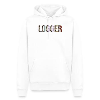 Bûcheron - Sweat à capuche Premium bio Homme - blanc - Devant - Nico (187cm)