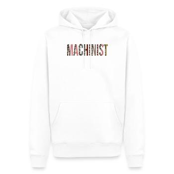 Machiniste - Sweat à capuche Premium bio Homme - blanc - Devant - Nico (187cm)