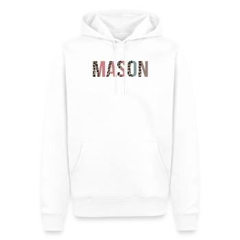 Maurer - Männer Premium Bio Hoodie - Weiß - Vorne - Nico (187cm)