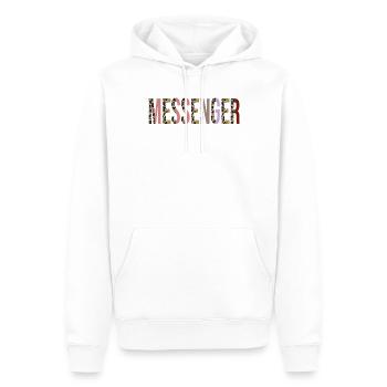 Messager - Sweat à capuche Premium bio Homme - blanc - Devant - Nico (187cm)