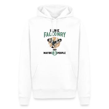 | d’élevage de faucons Falconry Falconry Animals Idée cadeau - Sweat à capuche Premium bio Homme - blanc - Devant - Nico (187cm)