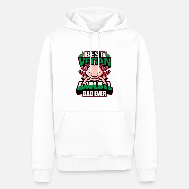 Axolotl - Sweat à capuche Premium bio Homme - blanc