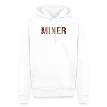 Linien - Männer Premium Bio Hoodie - Weiß - Vorne - Nico (187cm)