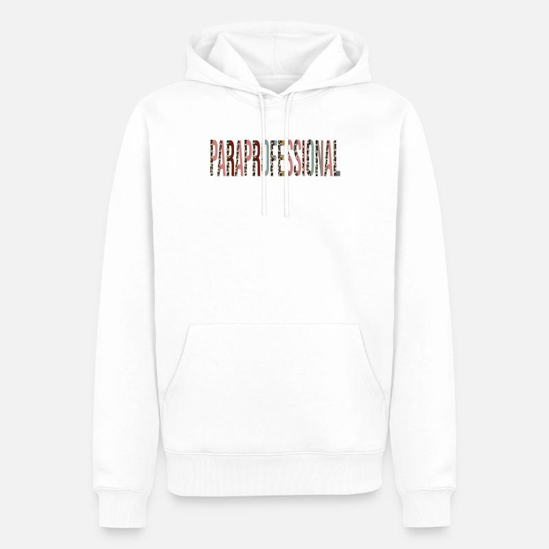 Paraprofessionnel - Sweat à capuche Premium bio Homme - blanc