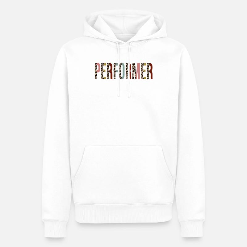 Interprète - Sweat à capuche Premium bio Homme - blanc