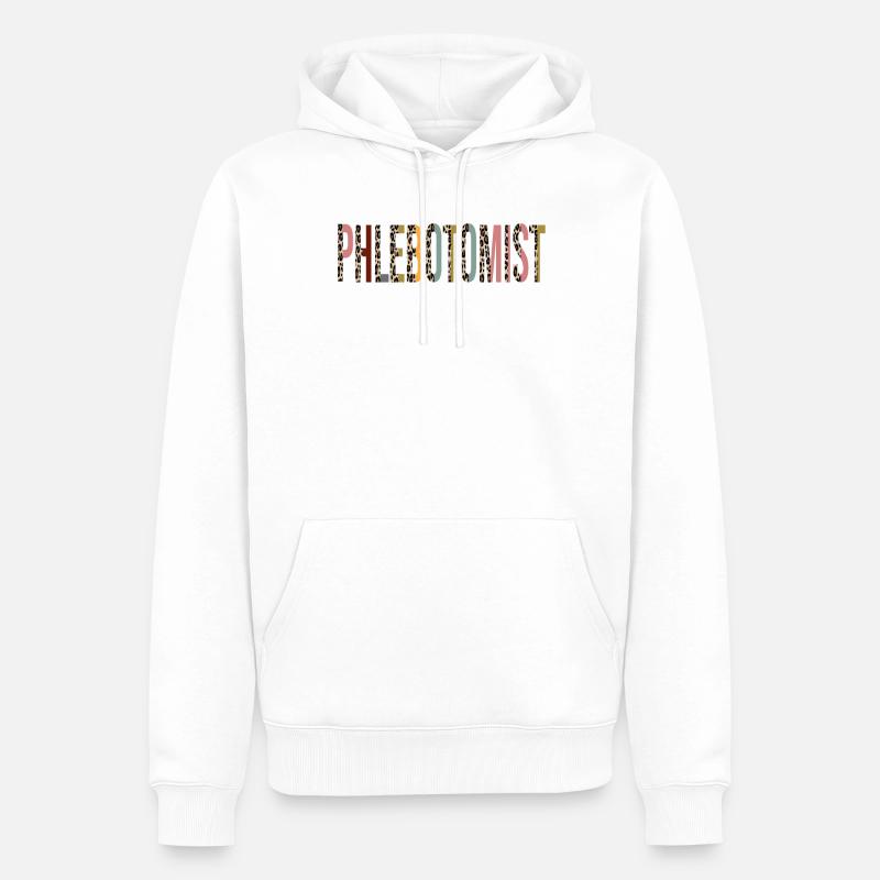 Phlébotomiste - Sweat à capuche Premium bio Homme - blanc