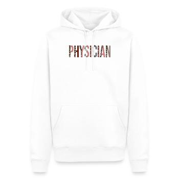 Médecin - Sweat à capuche Premium bio Homme - blanc - Devant - Nico (187cm)
