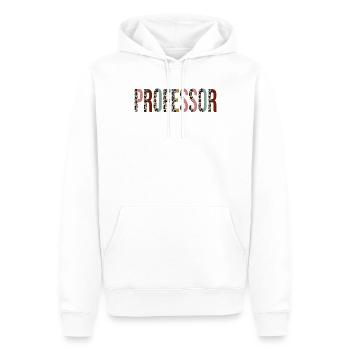Professor - Männer Premium Bio Hoodie - Weiß - Vorne - Nico (187cm)