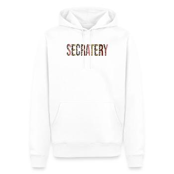 Sécréterie - Sweat à capuche Premium bio Homme - blanc - Devant - Nico (187cm)