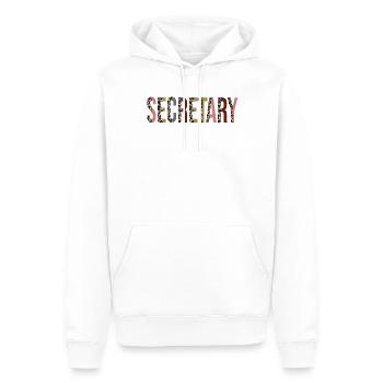 Secrétaire - Sweat à capuche Premium bio Homme - blanc - Devant - Nico (187cm)