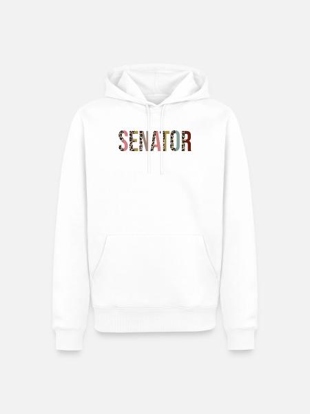 Senator - Men’s Premium Organic Hoodie - white