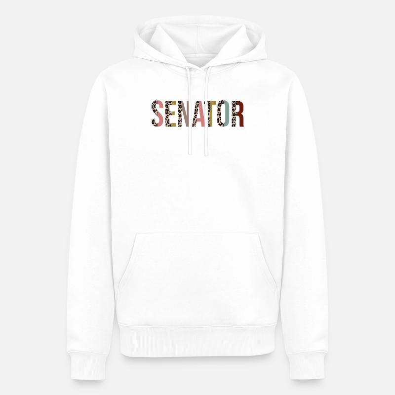 Senator - Männer Premium Bio Hoodie - Weiß