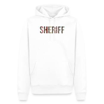 Sheriff - Männer Premium Bio Hoodie - Weiß - Vorne - Nico (187cm)