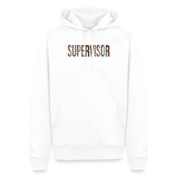 Superviseur - Sweat à capuche Premium bio Homme - blanc - Devant - Nico (187cm)