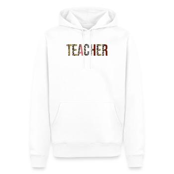 Enseignant - Sweat à capuche Premium bio Homme - blanc - Devant - Nico (187cm)