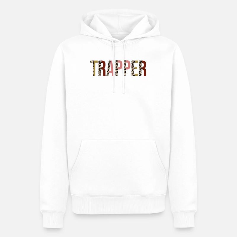 Trappeur - Sweat à capuche Premium bio Homme - blanc