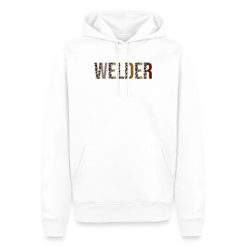 Soudeur - Sweat à capuche Premium bio Homme - blanc - Devant - Nico (187cm)