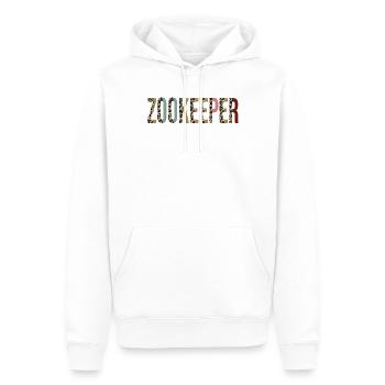 Gardien de zoo - Sweat à capuche Premium bio Homme - blanc - Devant - Nico (187cm)