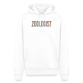 Zoologiste - Sweat à capuche Premium bio Homme - blanc - Devant - Nico (187cm)