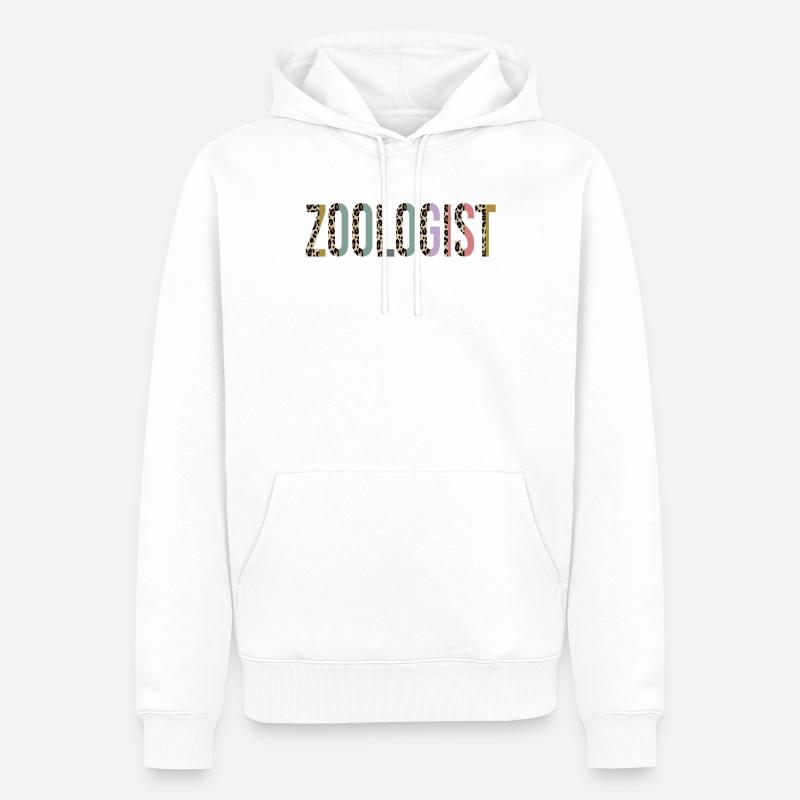 Zoologiste - Sweat à capuche Premium bio Homme - blanc