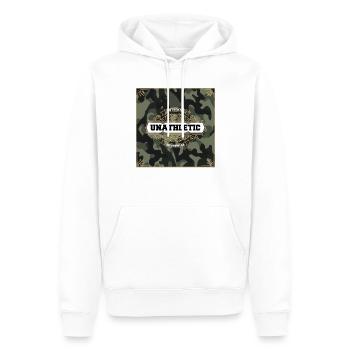Authentic Unathletic Sportswear - Männer Premium Bio Hoodie - Weiß - Vorne - Nico (187cm)