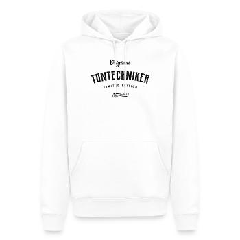 Tontechniker Limited Edition - Männer Premium Bio Hoodie - Weiß - Vorne - Nico (187cm)