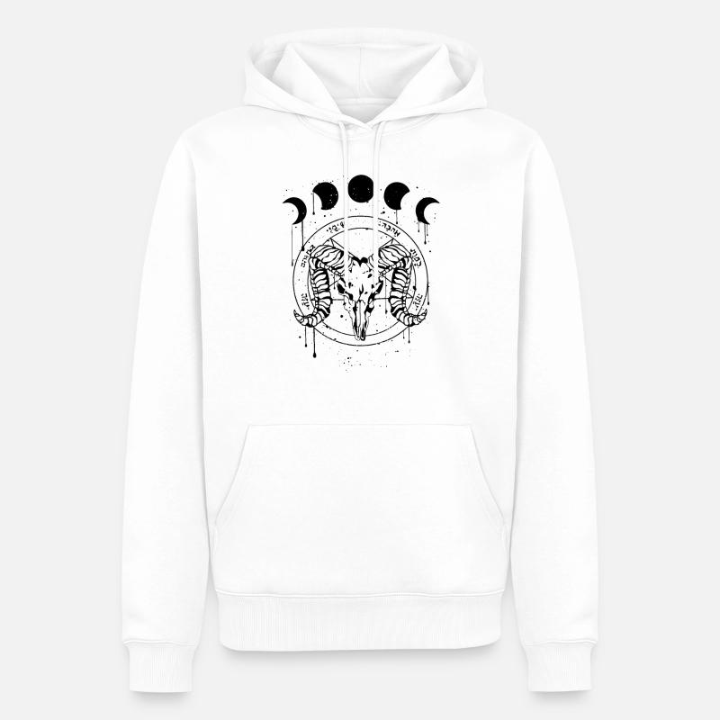 Occult Devil Grunge Gothic Aesthetic - Männer Premium Bio Hoodie - Weiß